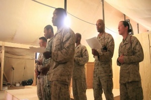 Navy Lt. Boatner Receives Christ on Christmas Day - B-roll