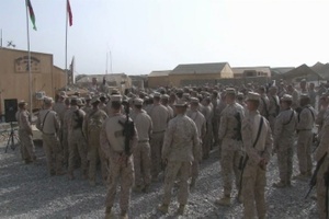 Marine Leadership Visits Camp Geronimo, Afghanistan