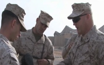 Marine leadership visits Fiddler's Green, Afghanistan