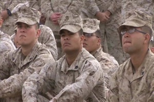 Gen. James F. Amos and Sgt. Maj. Carlton Kent Visit Sailors and Marines Dec. 25