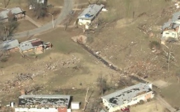 Aerial Footage of Damage from EF3 Tornado