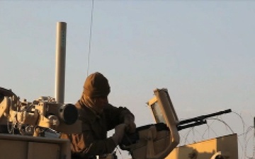 M1A1 Abhrams Tanks Firing Rounds Down Range While Registering their Guns in Helmand Province, Afghanistan
