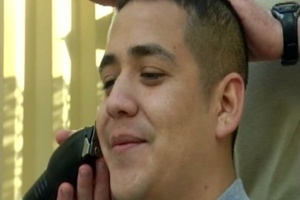 Service Members Shave Their Heads for a Little Girl