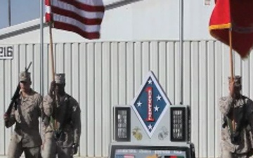 Marines Training for Color Guard