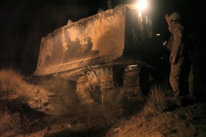Dozer Pulled out of Mud, Part 1