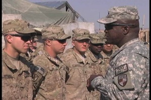Command Sgt. Maj. Hill and SGM Safi Visit Troops