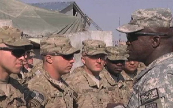 Command Sgt. Maj. Hill and SGM Safi Visit Troops