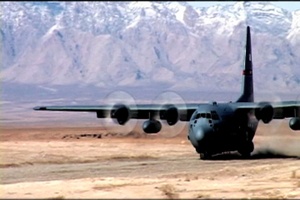 Joint Terminal Air Controller Communicates with a C-130