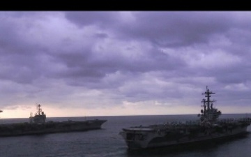 USS Harry S Truman Performs Transfer with USS George H. W. Bush