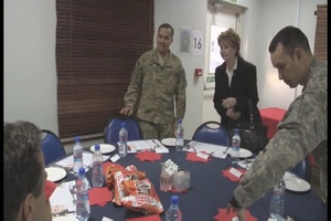 Representatives Visit Soldiers at KAF (Long)