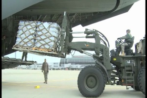 C-17 Delivers Humanitarian Relief Supplies into Sendai Airport Japan, Part 2