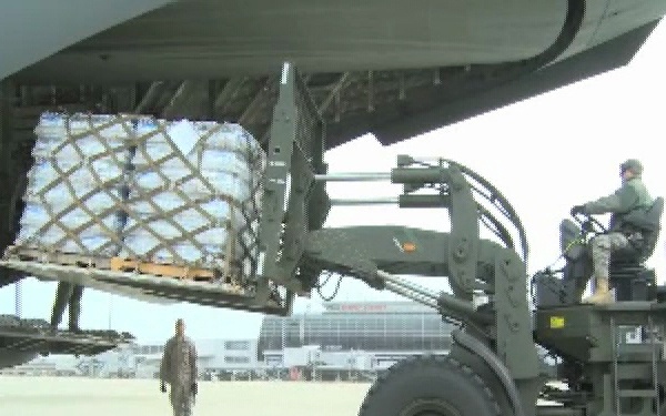 C-17 Delivers Humanitarian Relief Supplies into Sendai Airport Japan, Part 2