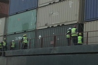 MV Virginian docks at Kuwait Naval Base