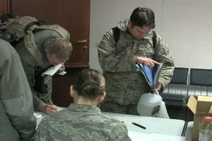 Operation Odyssey Dawn: Inprocessing Aviano Air Base