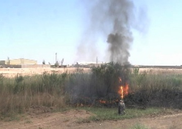 66th Engineers conduct controlled burn at COB Warhorse