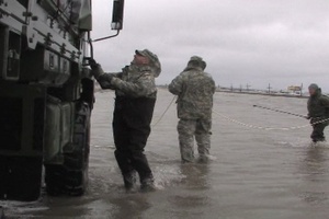 Flood Waters Flow Over North Dakota Interstate 29