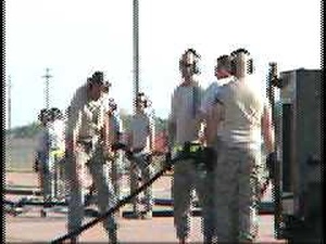 Maintenance Crews Fill C-130 MAFFS with Fire Retardant Foam