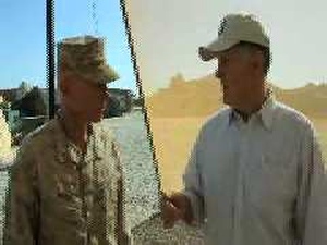 Bob Griese and Mayra Veronica Visit FOB Hanson