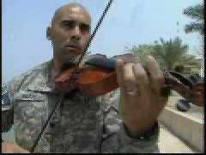 US Navy Sailor Plays Violin