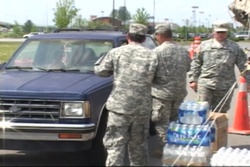 Alabama National Guard Soldiers Distribute Supplies