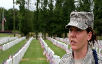 Soldiers and Airmen Decorate Arkansas State Veterans Cemetery for Memorial Day