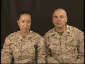 Gunnery Sgt. John Glaister and Cpl. Alexandra Rodriguez