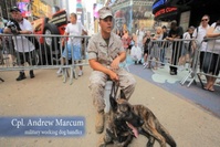 Andrew and Bandit: Marine and His Dog Perform at Marine Day Times Square - Fleet Week New York 2011