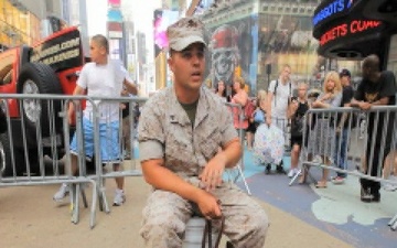 Andrew and Bandit: Marine and His Dog Perform at Marine Day Times Square - Fleet Week New York 2011