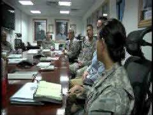 Lt. Col. Alba Villanueva at Work in Basrah