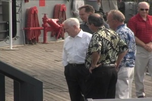 Secretary of Defense Robert Gates Tours USS Missouri