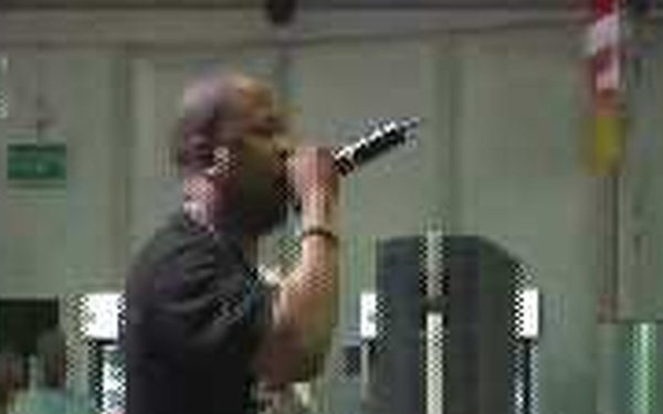 Xzibit Performs for Troops on COS Echo, Iraq (B-roll)