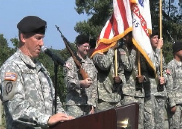 First Army Cases Their Colors for Rock Island