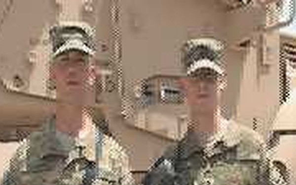 Spc. Thomas Ahr and 1st Lt. Tom Travis