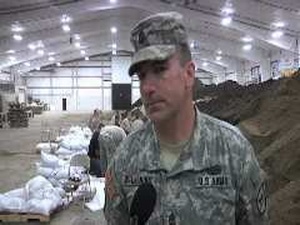 South Dakota National Guard Filling Sandbags