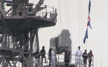 USS Harpers Ferry Arrives