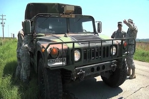 Missouri National Guard Begins Presence Patrol in Atchison County - B-Roll
