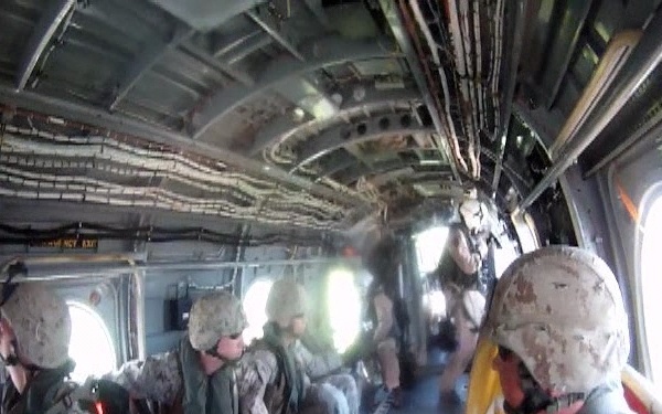 Marine Week St. Louis: Fast-roping Marines with Helmet Cam