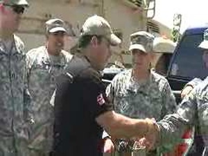 NASCAR Driver Ryan Newman Visits Troops at Camp Atterbury B-Roll
