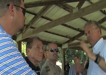 Missouri Governor and Adjutant General Survey Flood Conditions B-roll