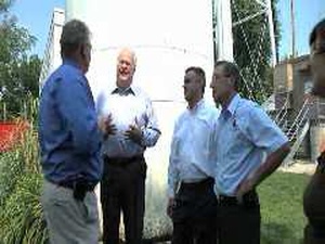 Governor Nixon and Maj. Gen. Stephen Danner survey flood conditions 1July11 B-roll