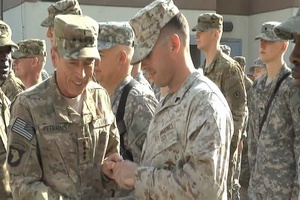 4th of July Patch Ceremony with Gen. Petraeus