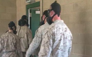 Marines conduct gas chamber exercise