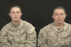 Lance Cpls. Ashley Sallee and Kimberly Gastelum - KGET-TV