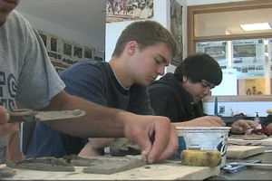 High School Students Work on a Project For the Base