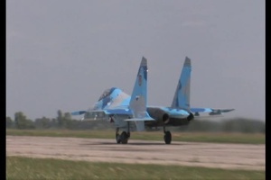 Ukrainian SU-27 Take Off