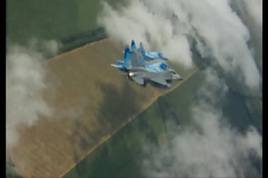 Air to Air B-roll of Ukraine SU-27 and US ANG F-16