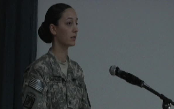 Memorial Ceremony for Sgt. Cofield in Iraq, Part 2