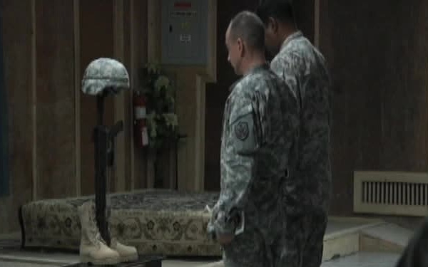 Memorial Ceremony for Sgt. Cofield in Iraq, Part 4
