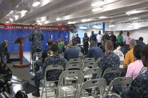 Worship Service Aboard the USS George H.W. Bush