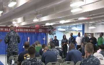 Worship Service Aboard the USS George H.W. Bush